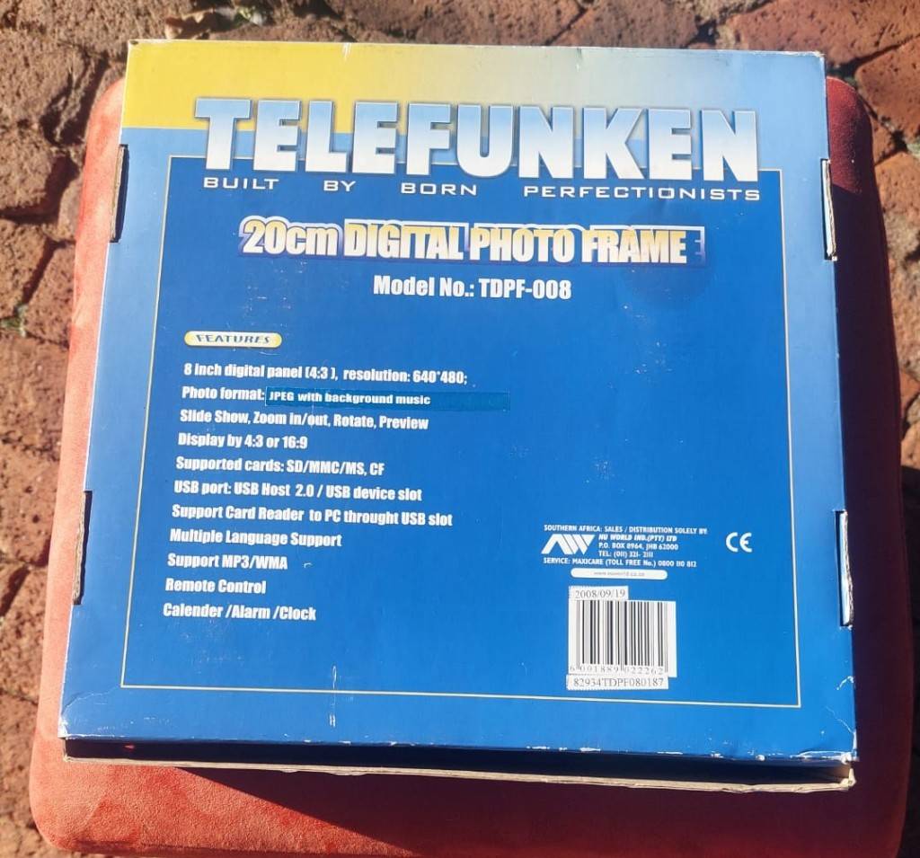 Digital Photo Frames Telefunken 20cm Digital Photo Frame As New in